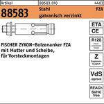 Bolzenanker R 88583 ZYKON FZA 22x125 M16/60 Stahl galv.verz. 6St. FISCHER - VPE: 6