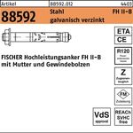 Hochleistungsanker R 88592 FH II 10/25 B Stahl galv.verz. 50St. FISCHER - VPE: 50
