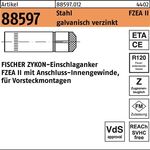 Einschlaganker R 88597 ZYKON FZEA 14x40 M12 Stahl galv.verz. 50St. FISCHER - VPE: 50