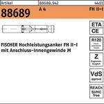 Hochleistungsanker R 88689 FH II 15/M 12 I A 4 20 Stück FISCHER - VPE: 20