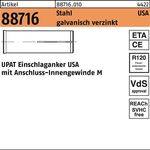 Einschlaganker R 88716 USA M8x 40 Stahl galv.verz. 100 Stück UPAT - VPE: 100