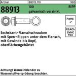 Sechskantflanschschraube R 88913 Sperr-Ripp VG M12x75 100 galv.verz. 50St. - VPE: 50