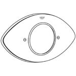 Grohe Rosette für Grotherm XL DN 32 UP-Montage chrom