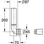 Grohe Wandeinbau-Spülrohr 280mm lang