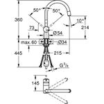 Grohe Einhand-Spültischbatterie MINTA DN 15 z. Mousseur EJ 5,7 l/m Mouss chr