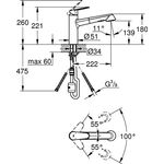Grohe EH-Spültischbatterie EURODISC C 1/2Zoll mi-ho Ala chr