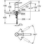 Grohe Einhand-Spültischbatterie CONCETTO 1/2Zoll fla Ala chr