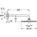 GROHE Kopfbrauseset Rainshower C 210 286mm chr