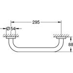 Grohe Wannengriff ESSENTIALS 349mm BohraBStnd 295mm chr