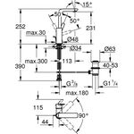 GROHE Einhand-Waschtischbatterie Lineare 1/2Zoll L-Size su-st
