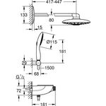 Grohe Duschsystem RAINSHOWER SYSTEM SC D 360 m Thermostatbatterie mo wh