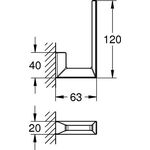 GROHE Reservepapierhalter Selection Cube 120mm chr