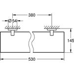 Grohe Glasablage ESSENTIALS 530mm su-st