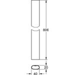 Grohe Ersatzrohr RAINSHOWER SMARTCONTROL für Duschsysteme - 15cm chrom