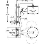 Grohe Duschsystem EUPHORIA SYSTEM 310 m Thermostatbatterie wa sun