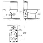 Grohe Stand-TWC-Kombi BAU KERAMIK spülrandl awe