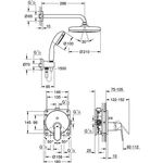 Grohe Duschsystem EUROSMART C m Brausegarnitur Kopfbrause chr