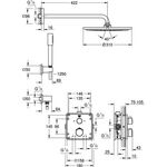 UP-Duschsystem GROHTHERM m Thermostat und Kopfbrause rd chr