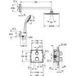 UP-Duschsystem GROHTHERM m Thermostat und Kopfbrause rd chr