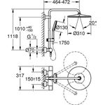 Grohe Duschsystem RAINSHOWER SA 310 m Thermostatbatterie mo wh