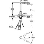Grohe EH-Spb. MINTA SMARTCONTROL L-Auslauf su-st