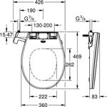 Grohe Dusch-WC-Aufsatz BAU KERAMIK WC-Sitz m Deckel awe