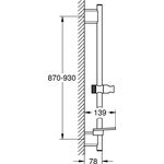 Grohe Bsta RAINSHOWER SMARTACTIVE 900mm nickel poliert