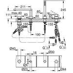 Grohe 4-Loch-Wannenkombination PLUS su-st