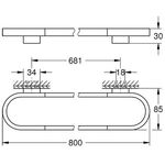 Grohe Badetuchhalter SELECTION 800mm ha graph