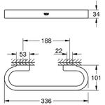 Grohe Wannengriff SELECTION 336mm co sun