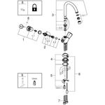Grohe Waschtisch-Einlochbatterie COSTA 1/2Zoll schwb Rohrausl. m Mousseur chr