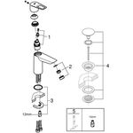 Grohe Einhand-Waschtischbatterie BAULOOP 1/2Zoll M-Size chr