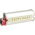 Zeitungsbox 1890 W Höhe 150mm Breite 420mm Tiefe 112mm Aluguss weiß