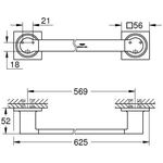 Grohe Badetuchhalter ALLURE 625mm chr