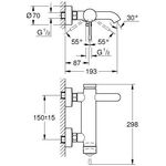 Grohe Einhand-Wannenbatterie ESSENCE 1/2Zoll warm sunset gebürstet