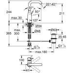 Grohe Einhand-Waschtischbatterie ESSENCE 1/2Zoll L-Size ha graph gebü