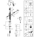 Grohe Infrarot-Elektronik EUROSMART CE M-Size, Mischung, 230 V chrom