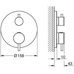 Grohe Thermostat-Brausebatterie ATRIO FMS z 35604 2-W-Umst. cool sunrise