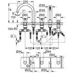 GROHE 5-Loch-Wannen-Kombination Atrio FMS chrom