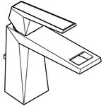 Grohe EH-WT-Batterie ALLURE BRILLIANT M-Size, Griff Vanilla Noir supersteel
