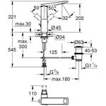 Grohe EH-WT-Batterie ALLURE BRILLIANT LSize Gri mit Rändelstruktur supersteel