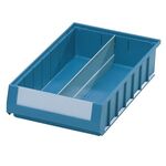 Längsteiler f.Regalkasten L 500xH 140mm Stahlbl.grau 10St./Btl.