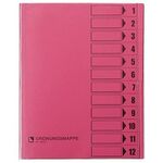 Bene Ordnungsmappe 083800RS DIN A4 12Fächer PVC rosa