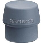 Schonhammerkopf SIMPLEX Kopf-Ø 40mm TPE-mid grau mittelh.HALDER