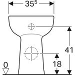 Geberit Stand-Flachspül-WC VITALIS erhöht, Abgang horizontal weiß