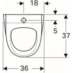 Geberit Urinal RENOVA Zul v ob Ab nach hinten oder unten weiß