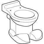 Geberit Stand-Tiefspül-WC BAMBINI Abgang horizontal weiß