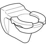 Geberit Wand-Tiefspül-WC BAMBINI mit grauen Sitzauflagen weiß