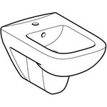 Geberit Wandbidet RENOVA PLAN mit Überlauf weiß
