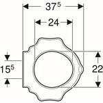 Geberit WC-Sitzring BAMBINI Schildkrötendesign verkehrsgelb